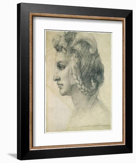 Ideal Head of a Woman, 1526-Michelangelo Buonarroti-Framed Giclee Print