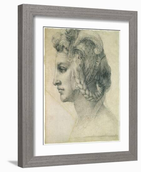 Ideal Head of a Woman, 1526-Michelangelo Buonarroti-Framed Giclee Print