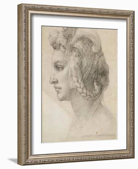 Ideal Head of a Woman-Michelangelo-Framed Art Print