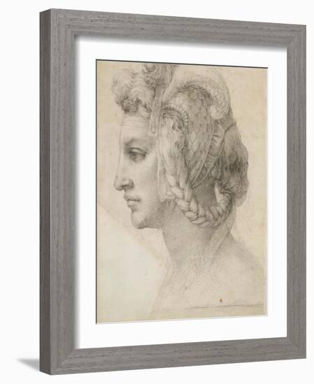 Ideal Head of a Woman-Michelangelo-Framed Art Print