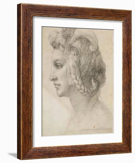 Ideal Head of a Woman-Michelangelo-Framed Art Print