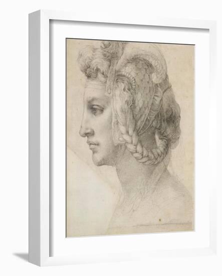 Ideal Head of a Woman-Michelangelo-Framed Art Print