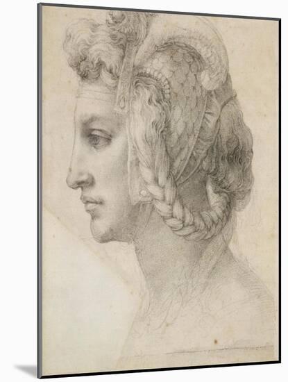 Ideal Head of a Woman-Michelangelo-Mounted Art Print