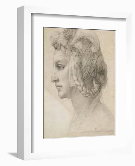 Ideal Head of a Woman-Michelangelo-Framed Art Print