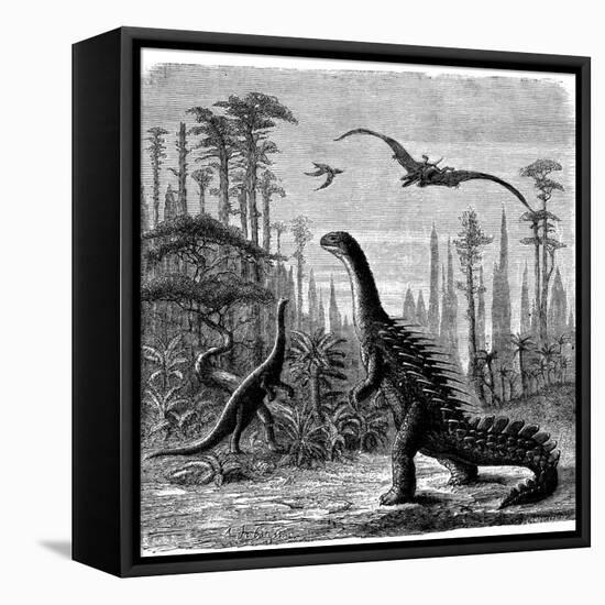 Ideal Jurassic Landscape in America, 1884-Othniel Charles Marsh-Framed Premier Image Canvas