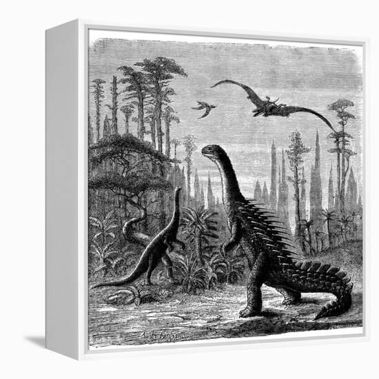 Ideal Jurassic Landscape in America, 1884-Othniel Charles Marsh-Framed Premier Image Canvas