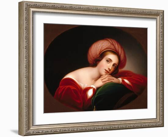 Idealized Portrait, C.1845 (Oil on Canvas)-Rembrandt Peale-Framed Giclee Print