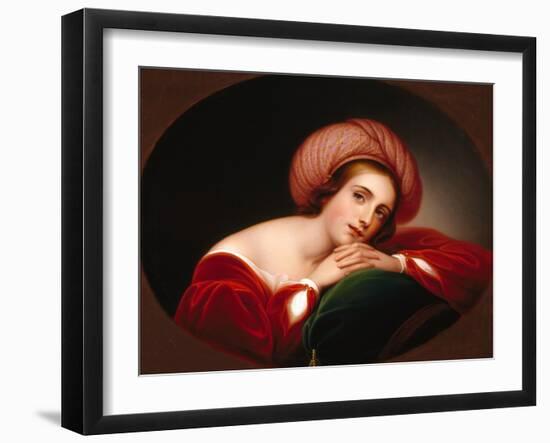 Idealized Portrait, C.1845 (Oil on Canvas)-Rembrandt Peale-Framed Giclee Print