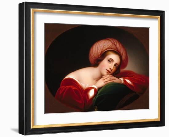 Idealized Portrait, C.1845 (Oil on Canvas)-Rembrandt Peale-Framed Giclee Print
