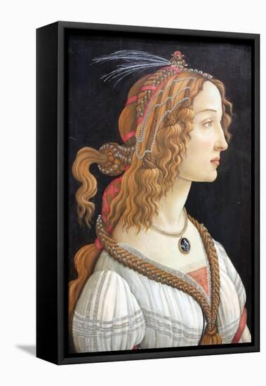 Idealized Portrait of a Lady (Portrait of Simonetta Vespucc), C. 1480-Sandro Botticelli-Framed Premier Image Canvas