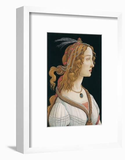 Idealized Portrait of a Lady (Portrait of Simonetta Vespucci as Nymph), 1480-Sandro Botticelli-Framed Art Print