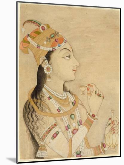 Idealized Portrait of the Mughal Empress Nur Jahan-Mughal School-Mounted Giclee Print