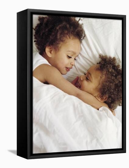 Identical Twin Boys-Ian Boddy-Framed Premier Image Canvas