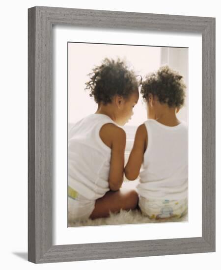 Identical Twin Boys-Ian Boddy-Framed Photographic Print