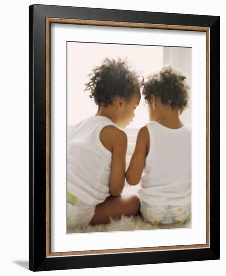 Identical Twin Boys-Ian Boddy-Framed Photographic Print