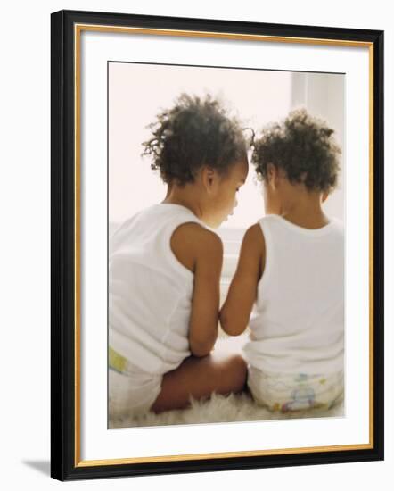 Identical Twin Boys-Ian Boddy-Framed Photographic Print