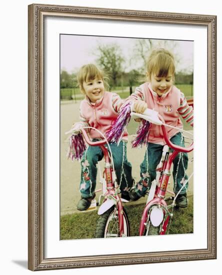 Identical Twin Girls-Ian Boddy-Framed Photographic Print