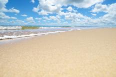 Soft Wave of the Sea on the Sandy Beach-idizimage-Framed Photographic Print