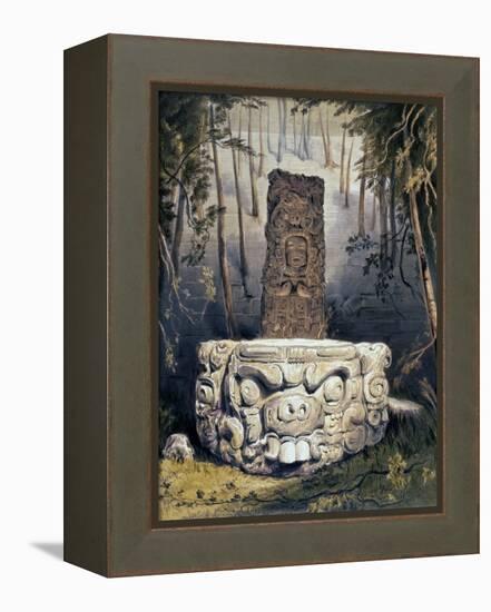 Idol and Altar at Copan-Frederick Catherwood-Framed Premier Image Canvas