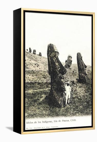 Idolos De Los Lndigenas, Isla De Pascua, Chile - Idols of the Indians-null-Framed Premier Image Canvas