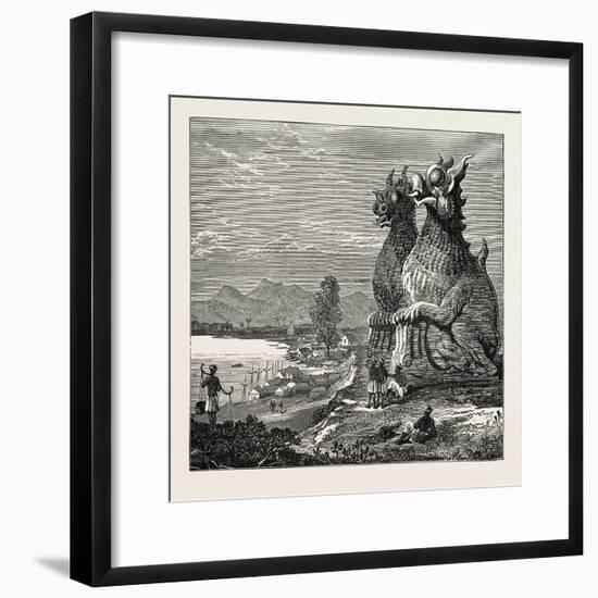 Idols on the Banks of the River Irrawaddy, Burmah-null-Framed Giclee Print