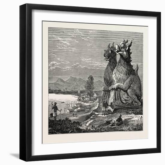 Idols on the Banks of the River Irrawaddy, Burmah-null-Framed Giclee Print