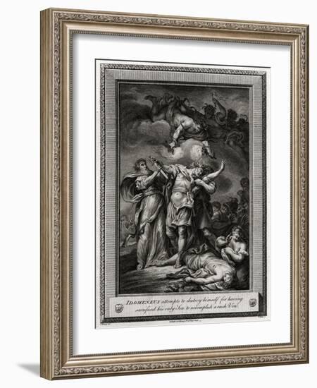 Idomeneus Attempts to Destroy Himself for Having Sacrificed His Only Son..., 1775-W Walker-Framed Giclee Print