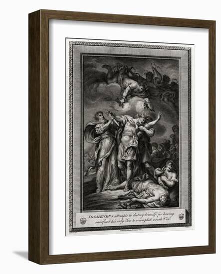 Idomeneus Attempts to Destroy Himself for Having Sacrificed His Only Son..., 1775-W Walker-Framed Giclee Print