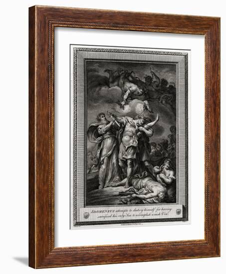 Idomeneus Attempts to Destroy Himself for Having Sacrificed His Only Son..., 1775-W Walker-Framed Giclee Print