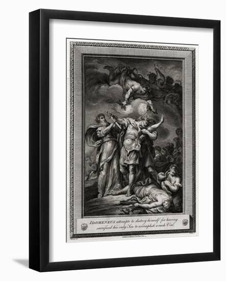 Idomeneus Attempts to Destroy Himself for Having Sacrificed His Only Son..., 1775-W Walker-Framed Giclee Print