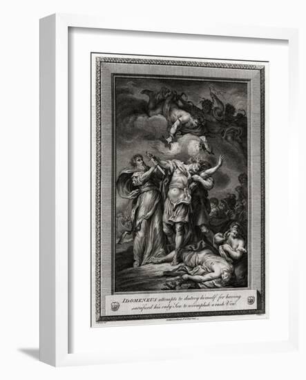 Idomeneus Attempts to Destroy Himself for Having Sacrificed His Only Son..., 1775-W Walker-Framed Giclee Print