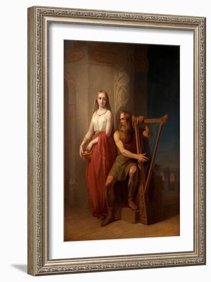 Idun and Bragi, 1846-Nils Jakob Blommér-Framed Giclee Print