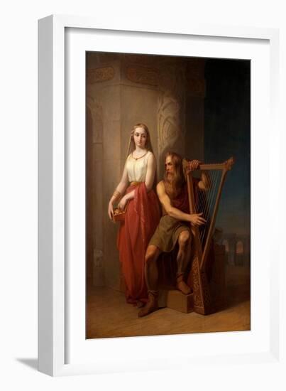 Idun and Bragi, 1846-Nils Jakob Blommér-Framed Giclee Print