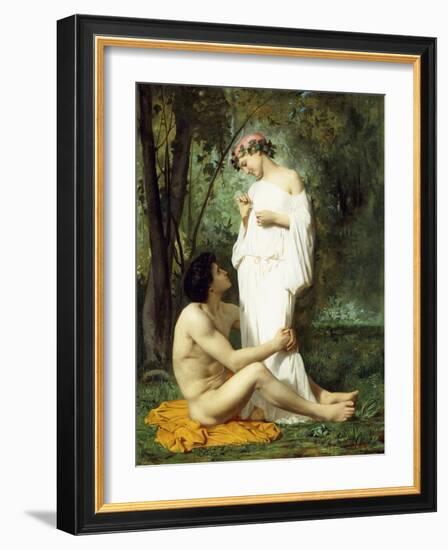 Idyll, 1851-52-William Adolphe Bouguereau-Framed Giclee Print