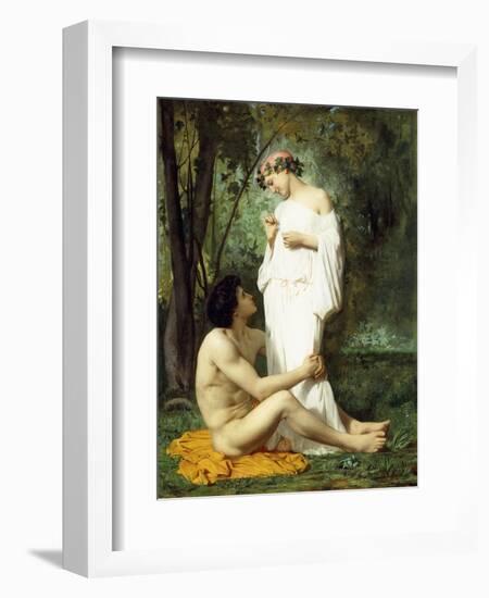 Idyll, 1851-52-William Adolphe Bouguereau-Framed Giclee Print