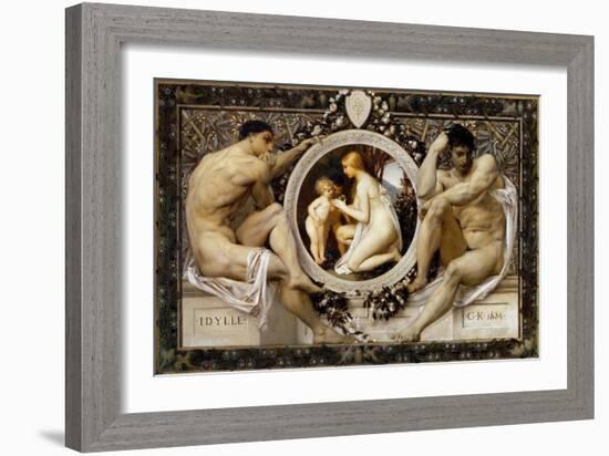 Idyll, 1884-Gustav Klimt-Framed Giclee Print