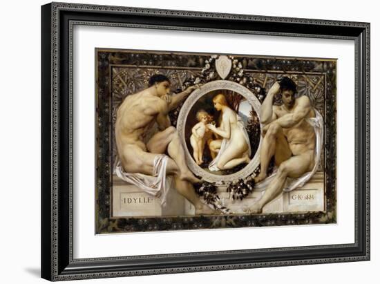 Idyll, 1884-Gustav Klimt-Framed Giclee Print