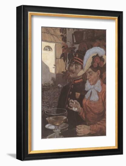 Idyll with Wheat Beer-Hans Baluschek-Framed Premium Giclee Print