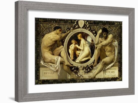 Idyll-Gustav Klimt-Framed Giclee Print