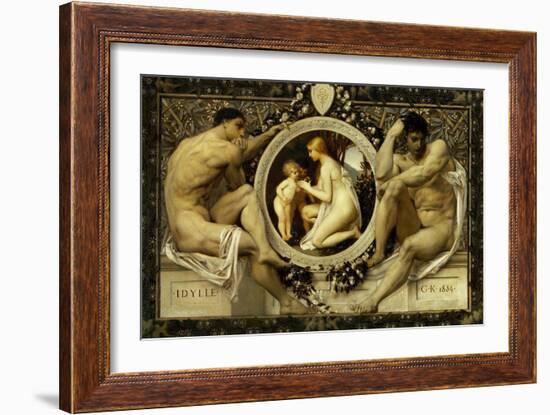 Idyll-Gustav Klimt-Framed Giclee Print