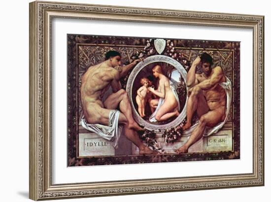 Idyll-Gustav Klimt-Framed Art Print