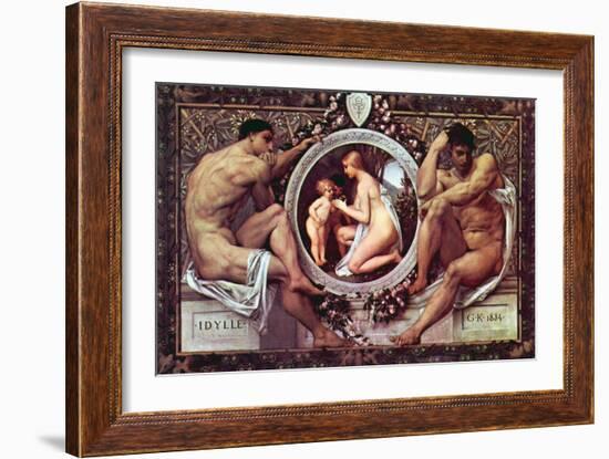 Idyll-Gustav Klimt-Framed Art Print