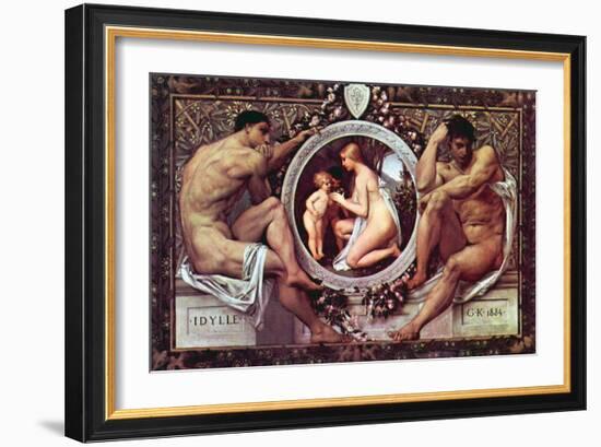 Idyll-Gustav Klimt-Framed Art Print