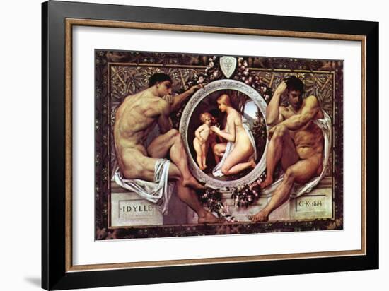 Idyll-Gustav Klimt-Framed Art Print