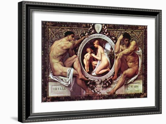 Idyll-Gustav Klimt-Framed Art Print