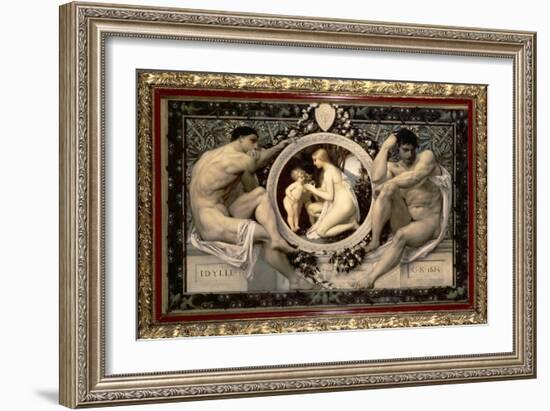 Idylle, 1884-Gustav Klimt-Framed Giclee Print