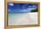Idyllic Beach Scene with Blue Sky, Aquamarine Sea and Soft Sand, Ile Aux Cerfs-Lee Frost-Framed Premier Image Canvas