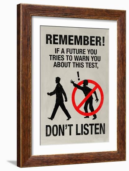 If a Future You Tries To Warn You Video Game Poster-null-Framed Art Print