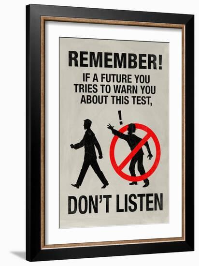 If a Future You Tries To Warn You Video Game Poster-null-Framed Art Print