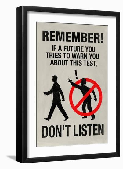 If a Future You Tries To Warn You Video Game Poster-null-Framed Art Print